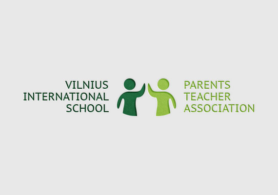 Logotipas  Vilnius International School Parents-Teacher Acssociation.